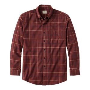NWT L.L. Bean Wicked Good Flannel Shirt Houndstooth in Currant sz XXL TALL